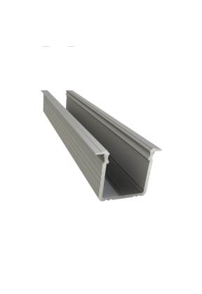 LED inbouw profiel 2 meter met opaal afdekking 16mm x 16mm 03.2ALU - UITVERKOOP