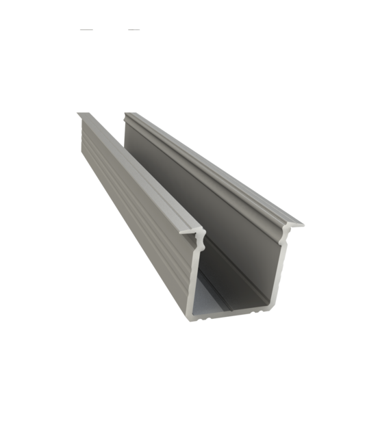 LED inbouw profiel 2 meter met opaal afdekking 16mm x 16mm 03.2ALU - UITVERKOOP