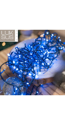 Kerstverlichting blauw 320 LED lampjes - 32 meter met 8 functies - IP44 voor binnen en buiten – LUKSUS