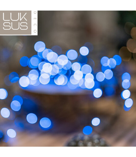 Kerstverlichting blauw 320 LED lampjes - 32 meter met 8 functies - IP44 voor binnen en buiten – LUKSUS