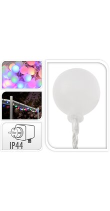 Gekleurde partyverlichting - 12 meter lang - waterdicht
