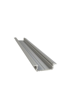 LED inbouw profiel 2 meter met opaal klikafdekking 16 mm x 6,10 mm 08.2ALU