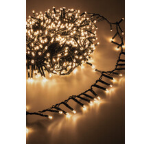 16 meter Cluster Kerstverlichting - 800 LED - warm wit met 8 lichtstanden