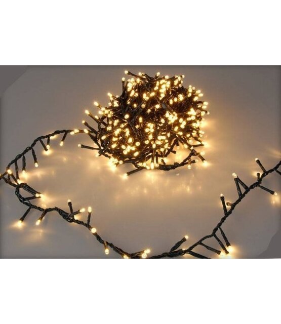 16 meter Cluster Kerstverlichting - 800 LED - warm wit met 8 lichtstanden