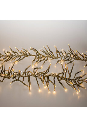 Cluster Kerstverlichting dual color warm wit en wit 1512 LED 11 meter transparante kabel - IP44 voor binnen en buiten - LUKSUS