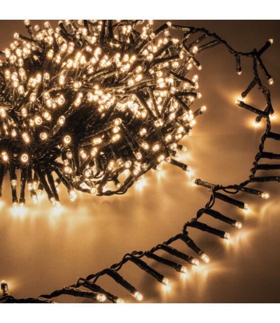 Cluster Kerstverlichting - warm wit - 10 meter – 1150 LED met 8 functies