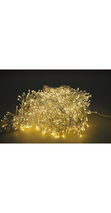 Cluster Kerstverlichting dual color warm wit en wit 1152 LED 8,5 meter transparante kabel - IP44 voor binnen en buiten - LUKSUS