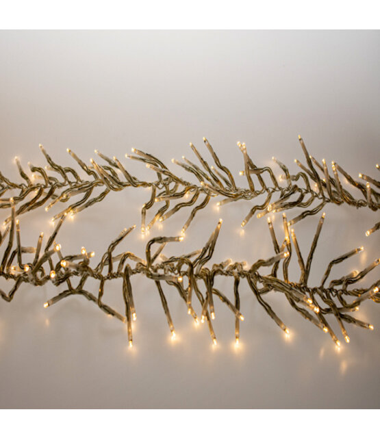 Cluster Kerstverlichting - 3000 LED - warm wit - transparant - 8 functies