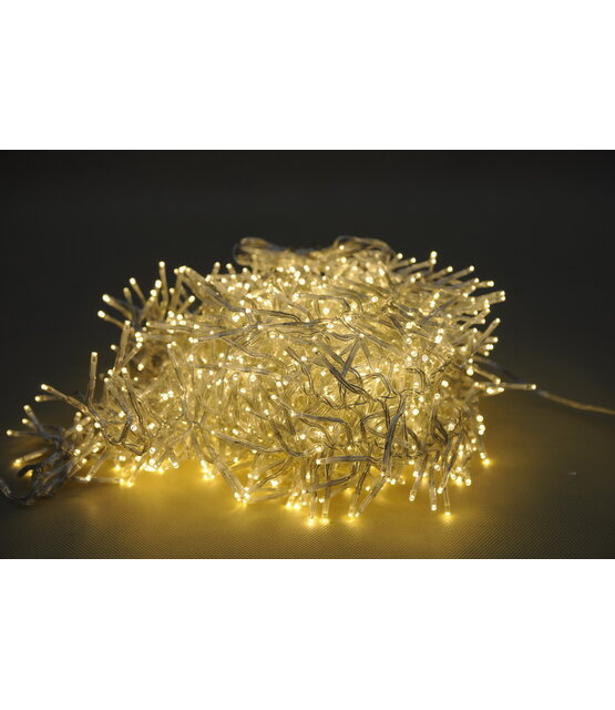 Cluster Kerstverlichting - 3000 LED - warm wit - transparant - 8 functies