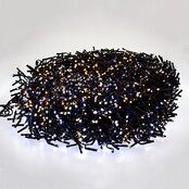 Cluster Kerstverlichting dual color warm wit en wit 1152 LED 8,5 meter zwarte kabel – IP44 voor binnen en buiten – LUKSUS