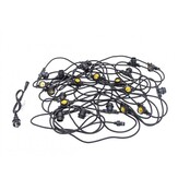 Koppelbare LED feestverlichting 10 meter lang met 20 lichtpunten E27 - prikkabel