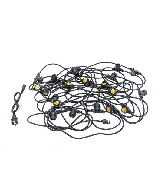 Koppelbare LED feestverlichting 10 meter lang met 20 lichtpunten E27 - prikkabel