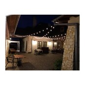 Koppelbare LED feestverlichting 10 meter lang met 10 lichtpunten E27 - prikkabel