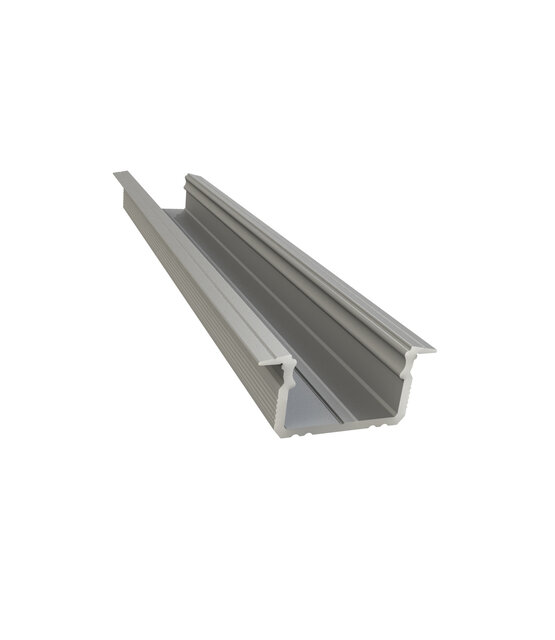 LED inbouw profiel 2 meter met opaal afdekking 8.80 mm x 16,00 mm PROMO HOOG INBOUW -ALU