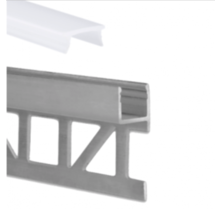 Slim LED tegelprofiel met opaal klikafdekking 29,2 mm x 10 mm - SLIMSTUC03