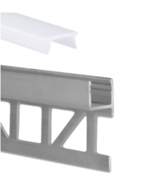 Slim LED tegelprofiel met opaal klikafdekking 29,2 mm x 10 mm - SLIMSTUC03