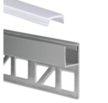 Slim LED tegelprofiel met opaal klikafdekking 33mm x 11,90 mm - SLIMSTUC04