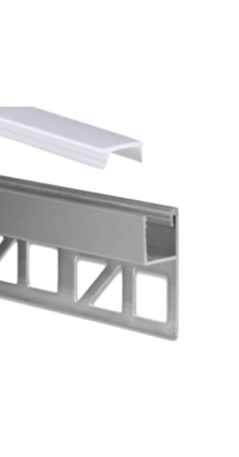 Slim LED tegelprofiel met opaal klikafdekking 33mm x 11,90 mm - SLIMSTUC04