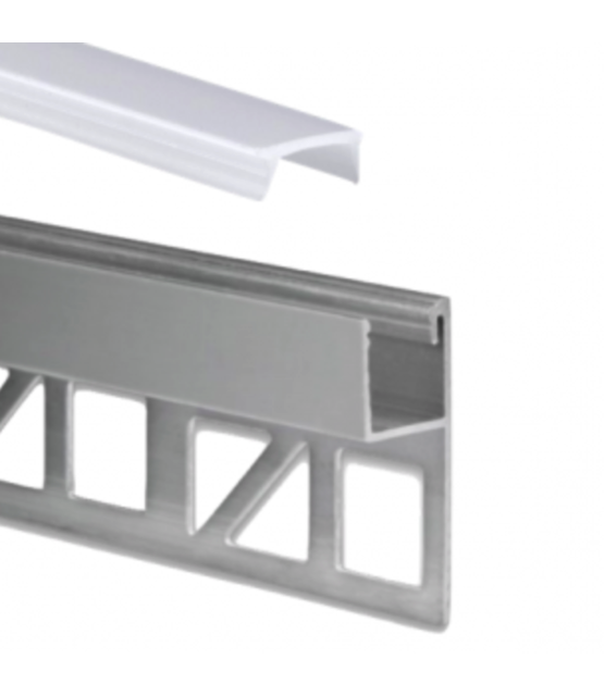Slim LED tegelprofiel met opaal klikafdekking 33mm x 11,90 mm - SLIMSTUC04