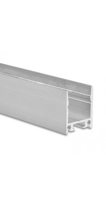 Opbouw LED profiel 2 meter met opaal klikafdekking 18.5 mm x 23 mm - 18.2ALU