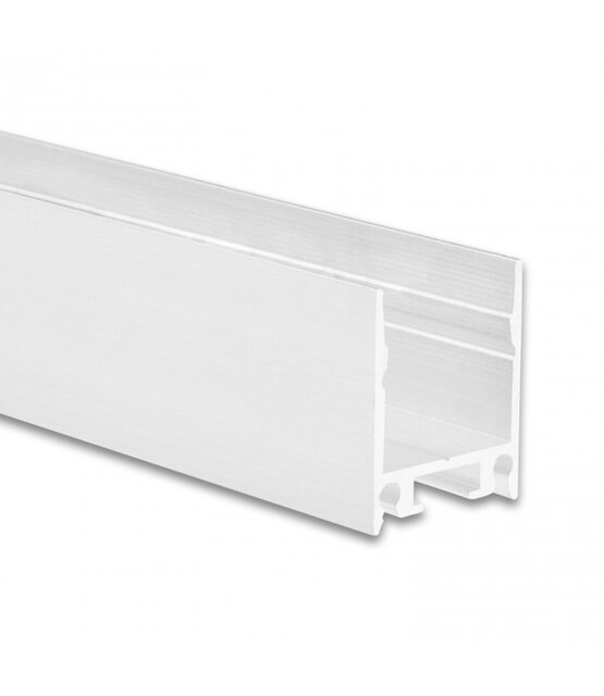 Wit opbouw LED profiel 2 meter met opaal klikafdekking 18.5 mm x 23 mm - 18.2WIT