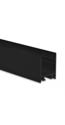 Zwart opbouw LED profiel 2 meter met opaal klikafdekking 18.5 mm x 23 mm - 18.2ZWART