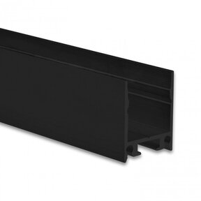 Zwart opbouw LED profiel 2 meter met opaal klikafdekking 18.5 mm x 23 mm - 18.2ZWART