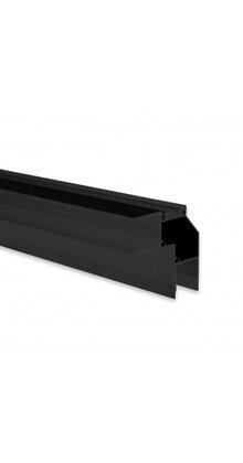 LED profiel Up Down - 2 meter met afdekking 46 mm x 18,5 mm - UpDown05Zwart