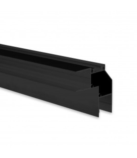 LED profiel Up Down - 2 meter met afdekking 46 mm x 18,5 mm - UpDown05Zwart
