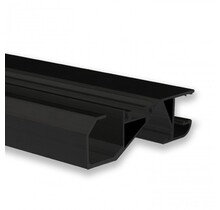 Zwart LED inbouw profiel 2 meter met schuin vlak 18,8 mm x 65 mm F6ZWART