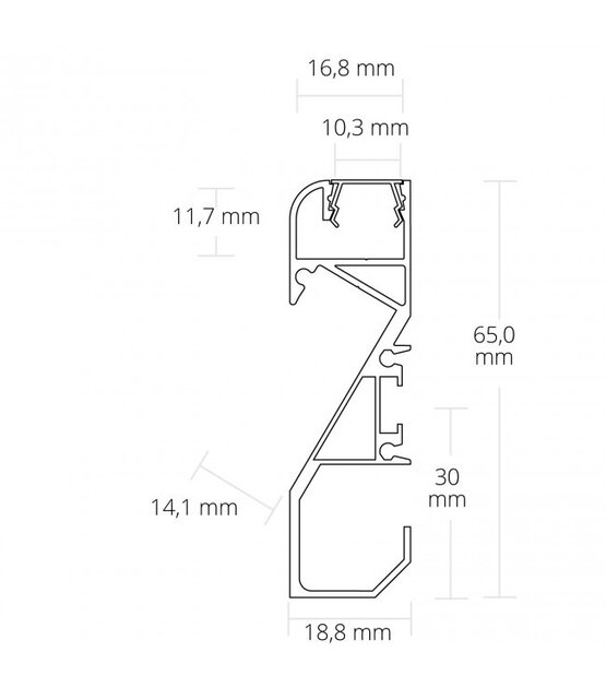 Eindkap inclusief schroef voor LED profiel F6WIT