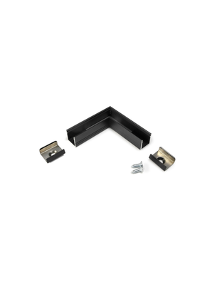 LED profiel hoekstuk zwart t.b.v. LED profiel SLIM200ZWART