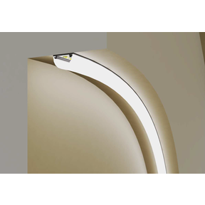 zwart LED profiel met half ronde opaal afdekking 2 meter - F12ZWART - 20 mm x 3,3 mm