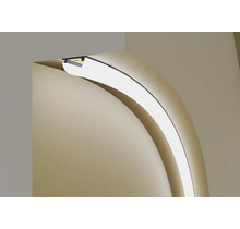 Buigbaar Wit LED profiel met half ronde opaal klikafdekking 2 meter - F12WIT - 20 mm x 3,3 mm