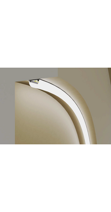 Wit Buigbaar LED profiel met half ronde opaal klikafdekking 2 meter - F12WIT - 20 mm x 3,3 mm + afdekking keuze