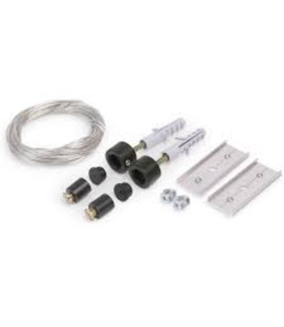 Ophangsysteem voor buigbaar LED profiel F12ZWART - Zwart