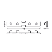 180 graden recht verbindingsstuk FRAME14 LED profiel serie