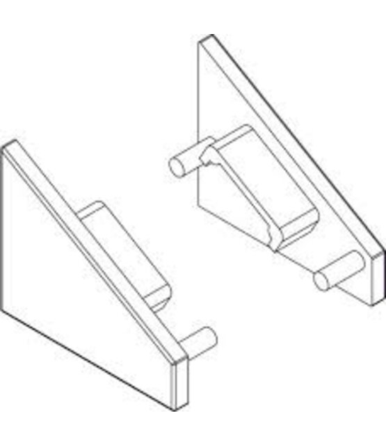 Eindkap t.b.v. LED hoek profiel C14ALU zonder kabeldoorvoer
