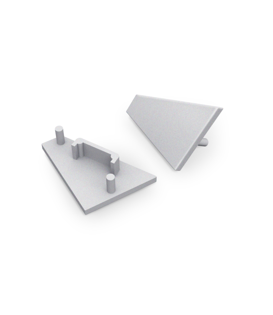 Eindkap t.b.v. LED hoek profiel C14ALU zonder kabeldoorvoer