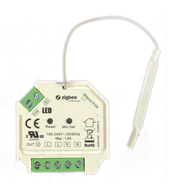 Draadloze LED dimmer ZIGBEE - t.b.v. FASE LED DIMMER - ZIGBEE9109