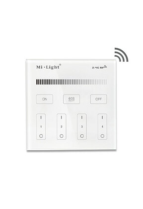 Mi-light 2.0 B1 draadloze touch-wanddimmer voor 4 zones