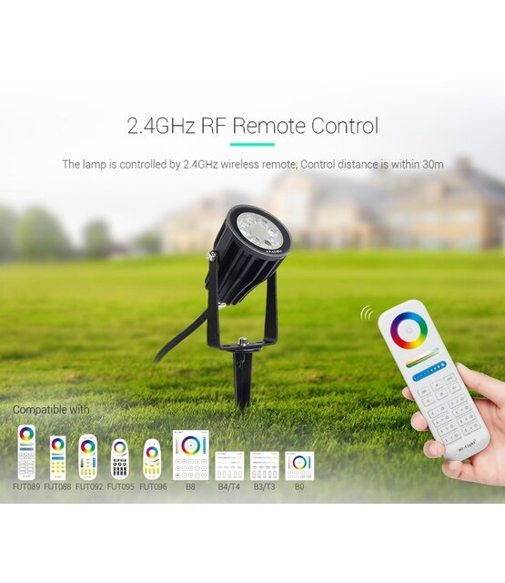 Waterdichte LED prikspot voor buiten RGBCCT 6 watt (2700K-6500K) - ZIGBEE - TUYA - WIFI