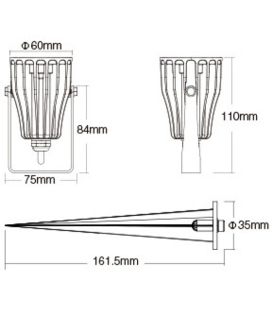 Mi-light 6W RGBCCT 220V LED Tuinspot Kleur+Dual Wit