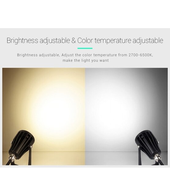 Milight Wifi LED Tuinspot met RGBCCT kleuren – 6 watt