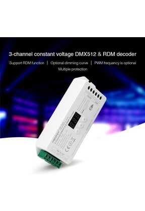MiBOXER D3-CX DMX512/RDM-controller voor RGB, 3-kanaals, DC12~24V