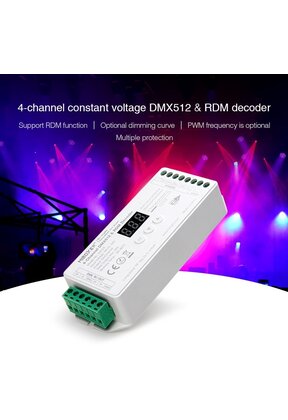 MiBOXER D4-CX RGBW DMX512/RDM-decoder – 4 kanalen, 12-24V