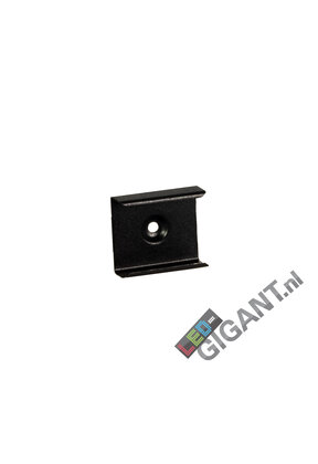 Montageklem t.b.v zwart LED profiel 08Zwart - Montageklem zwart