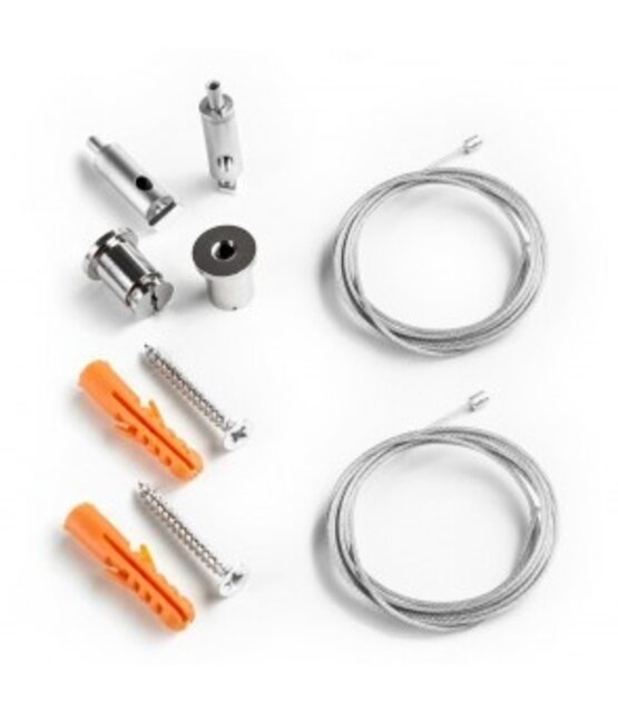 Aluminium Ophangsysteem voor LED profiel XL40ALU - kabels voor LED profiel