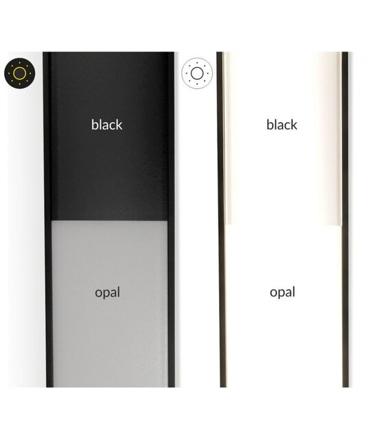 2 meter Losse zwarte LED klikafdekking - Zwart - 09ZWART - 09INBOUW-ZWART - 09INBOUW