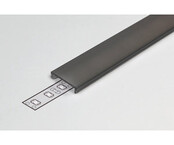 4 meter losse zwarte LED profiel klikafdekking - Zwart - 09ZWART - 09ZWART-INBOUW